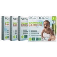 Eco Nappii Bamboo Nappies 4 (7-12KG) / Mega Master Pack